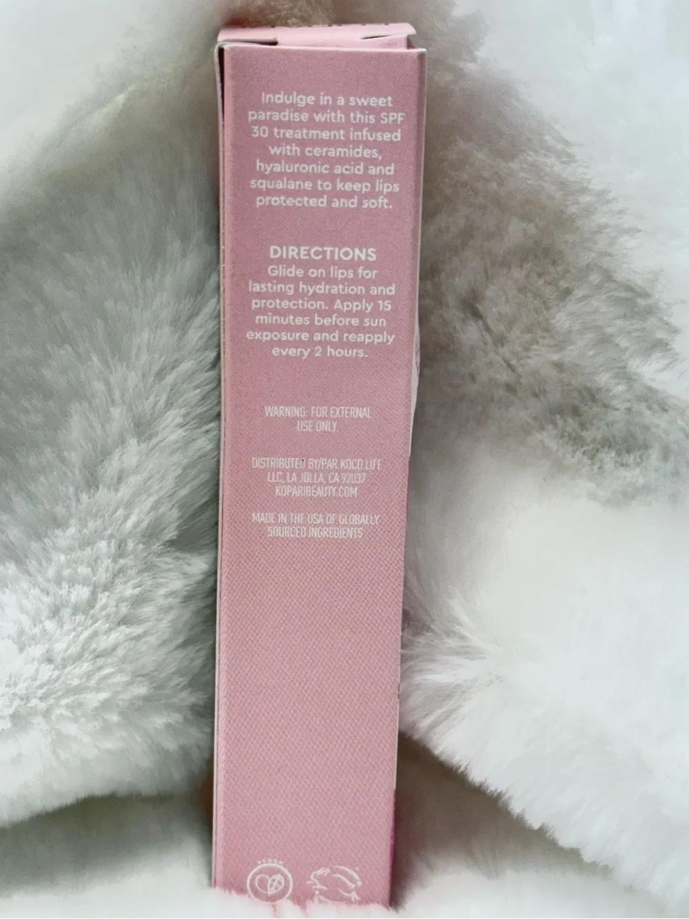 Kopari Lip Love Moisture Balm SPF 30 in Pink Strawberry NIB